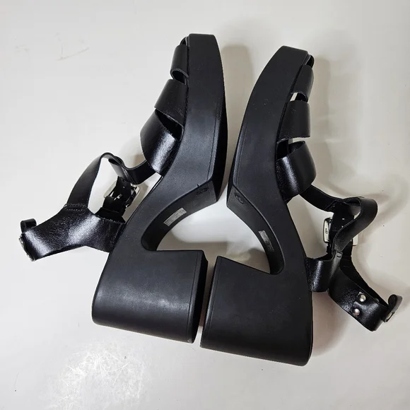 Free People Pacific Platform Fishermen Heel Sandal Black 40 10 9.5 - Picture 4 of 9